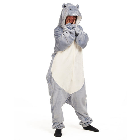 Snuggs Blanket Animal Onesie Hippo